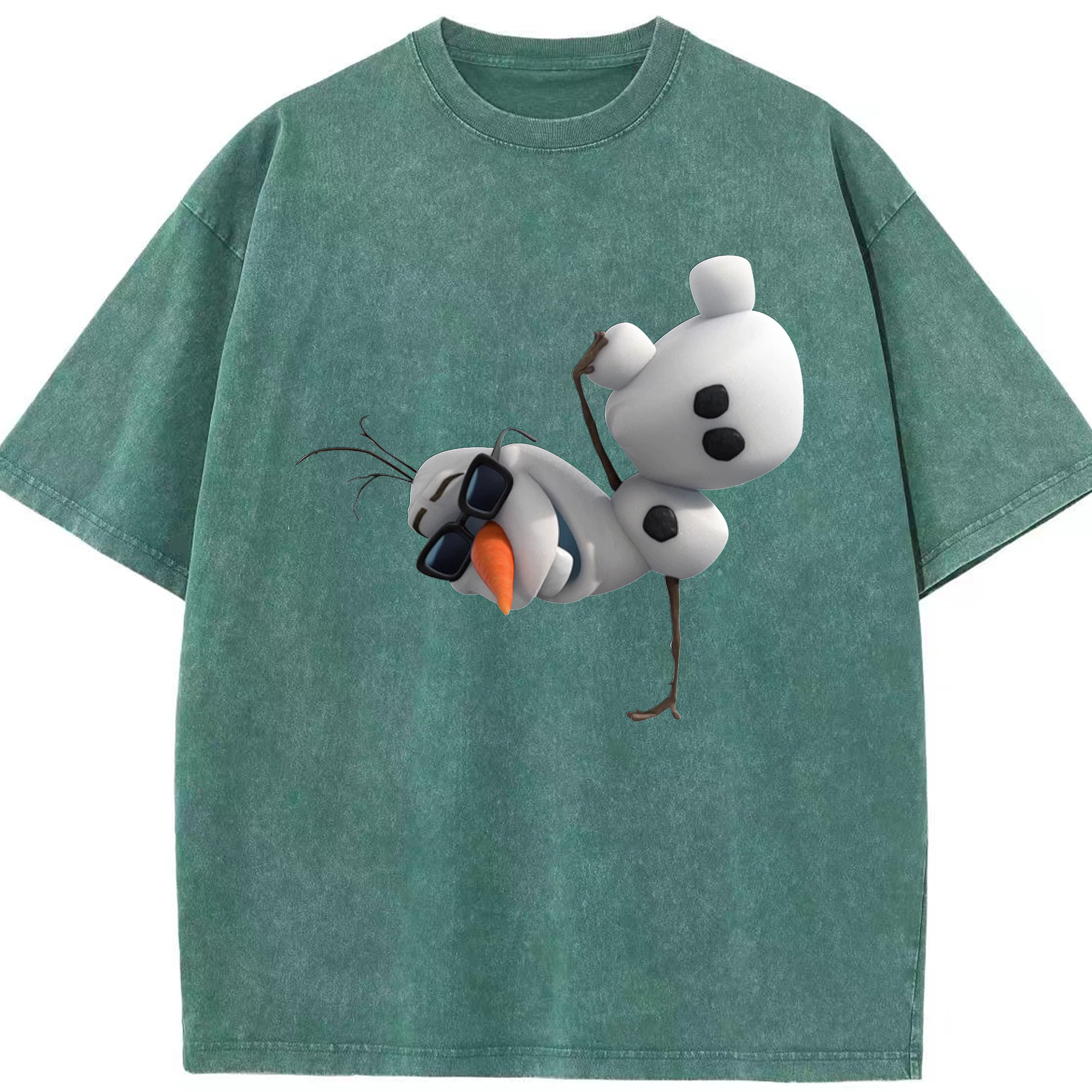 （画像用） アナと雪の女王 アンナ エルサ Frozen Anna Elsa 綿100% ヴィンテージ風 半袖Tシャツ（フロントプリント）